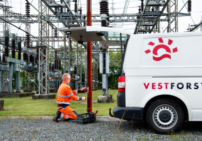 Vestforsyning, forsyning, strømarbejde. Erhvervsfotograf - Jens Bach